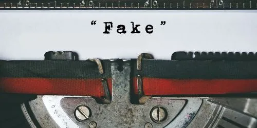 Copertina dell’editoriale «Fake»